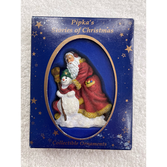 Pipka 2000 Stories Of Christmas Ornament #11430 Santa & His Snow Friend 3" - Picture 7 of 9